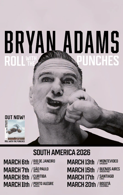 Bryan Adams Roll With The Punches Tour Poster 2026